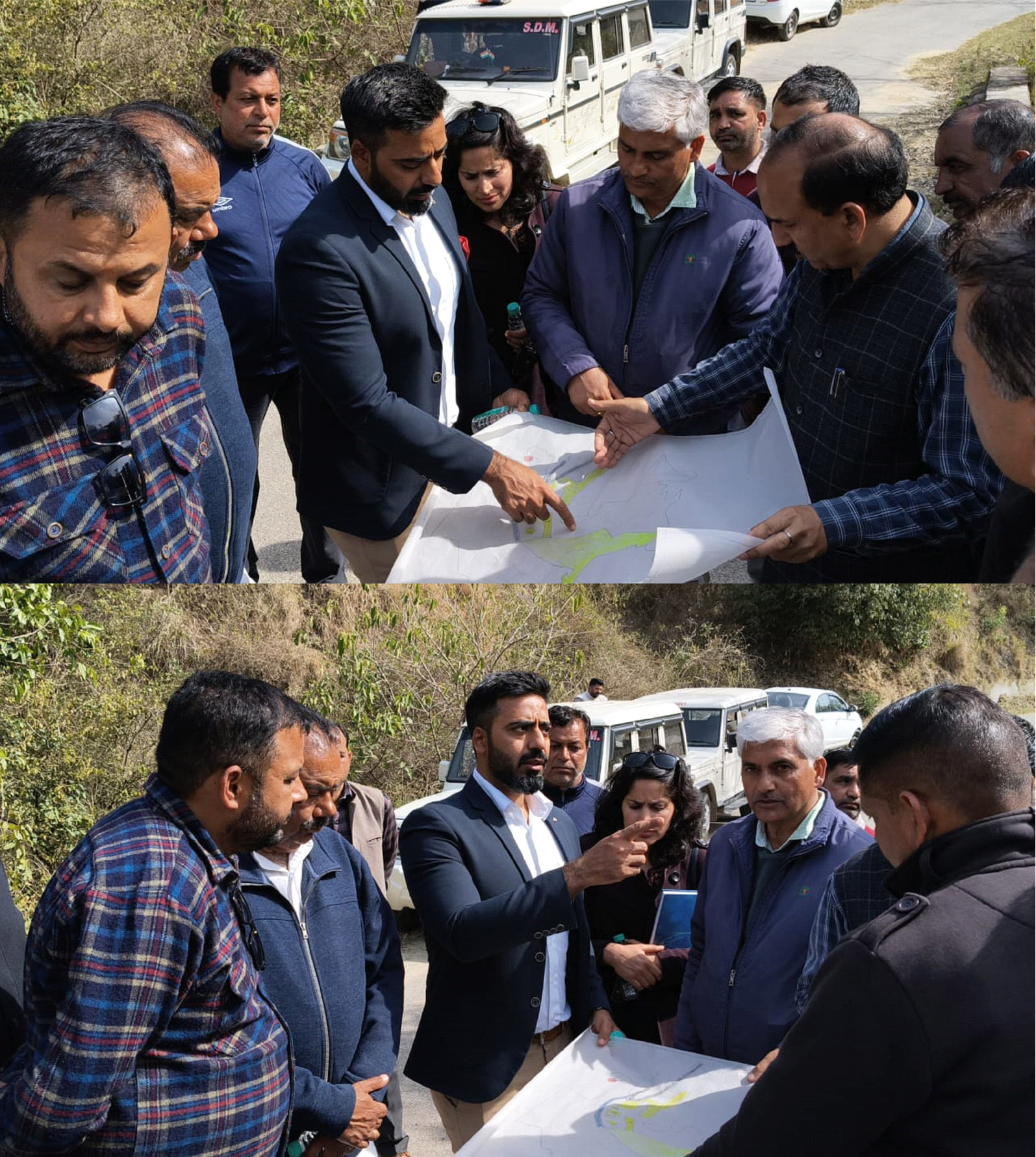 Deputy Commissioner inspected the land selected for the Gauvansh Sanctuary